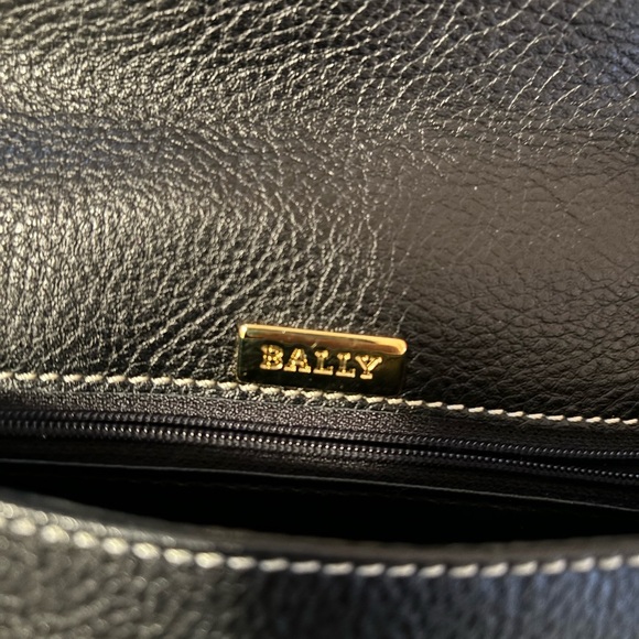 Vintage Bally Italy two-tone Leather Crossbody Flap Bag 7x11 - Picture 6 of 8
